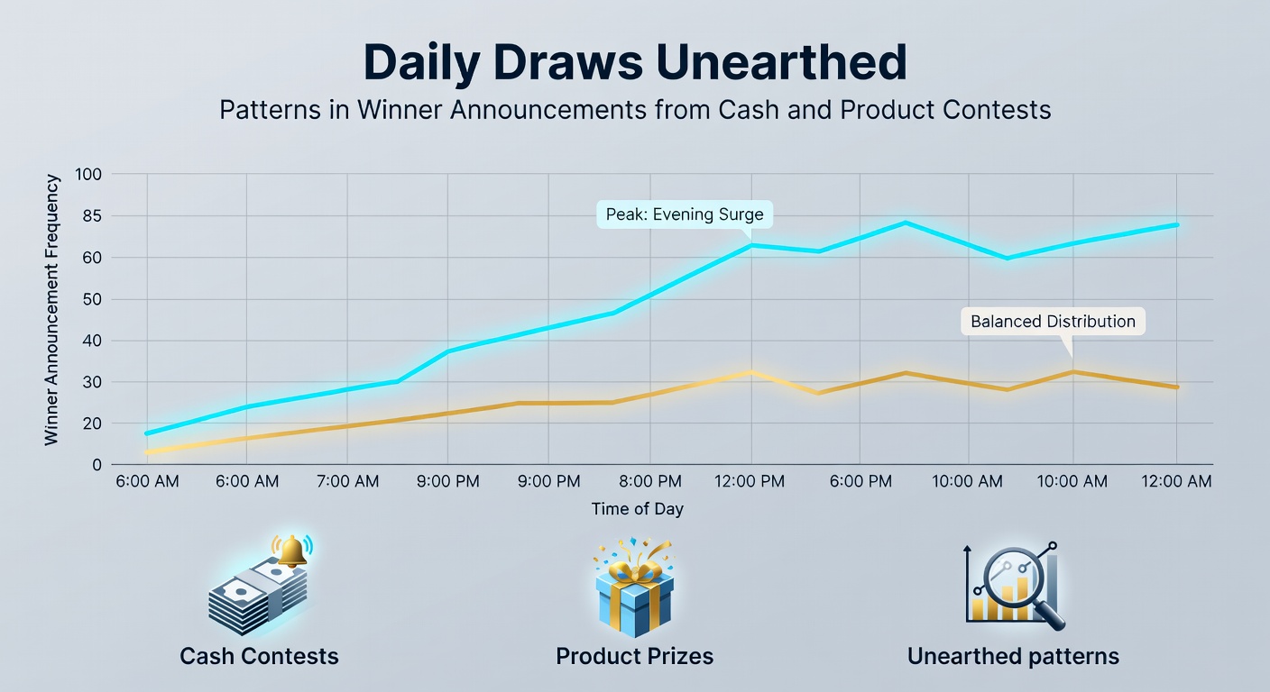 Close-up of a social media post announcing a product contest winner, featuring a photo of the prize gadget next to the winner's anonymized profile and timestamped reveal