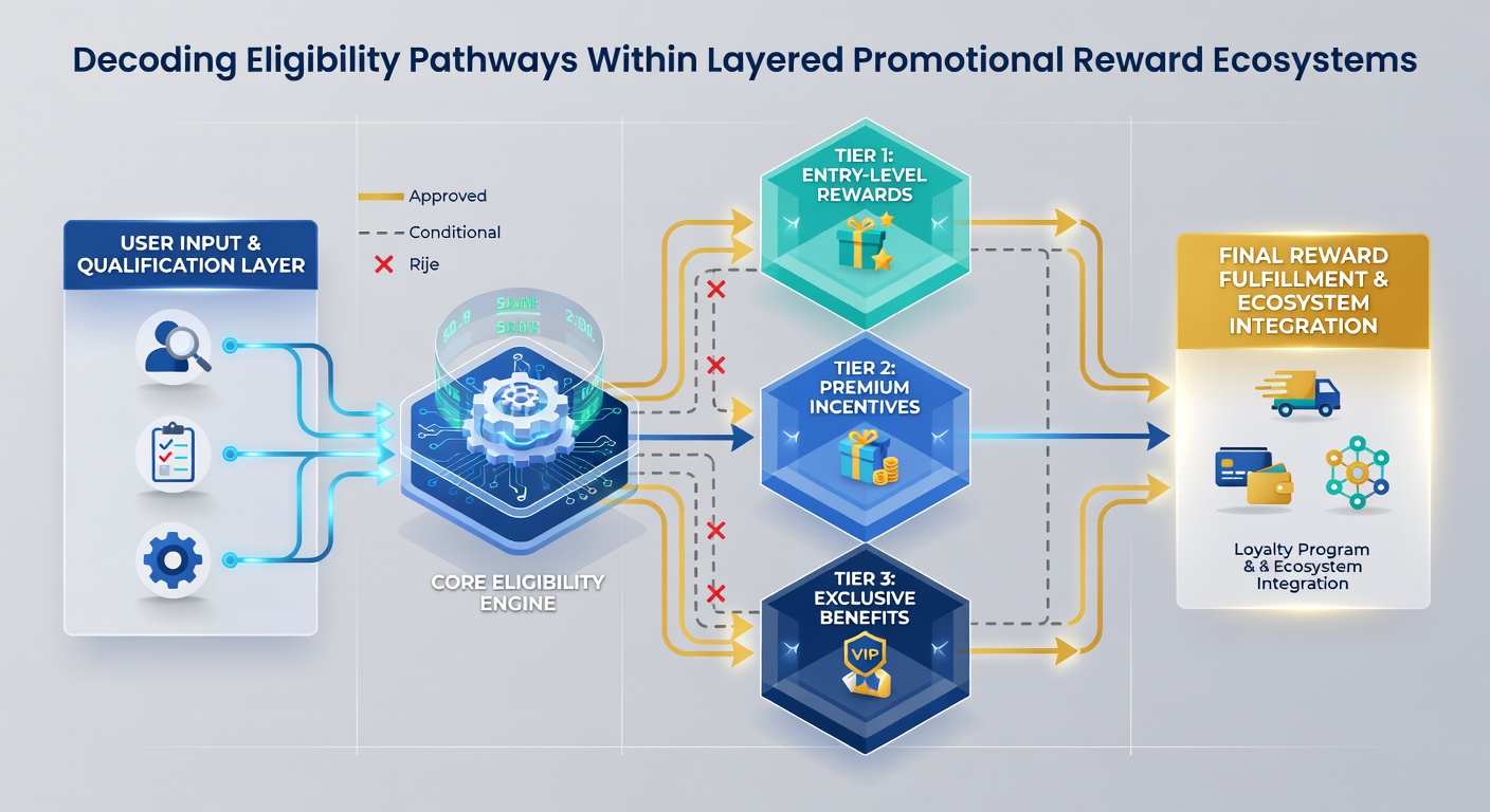 Flowchart showing verification steps and tiered reward access points