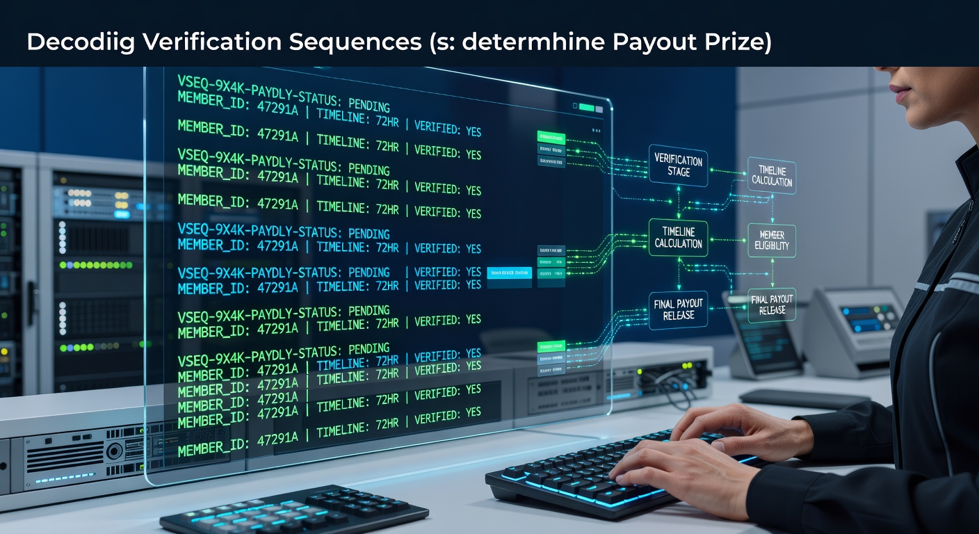 Illustration of verification sequence process in prize distribution systems