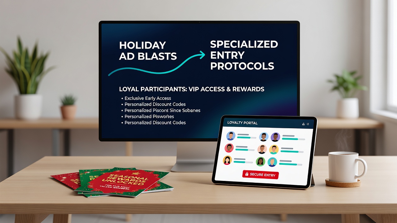 Holiday television commercial displaying sweepstakes entry details during a seasonal ad campaign