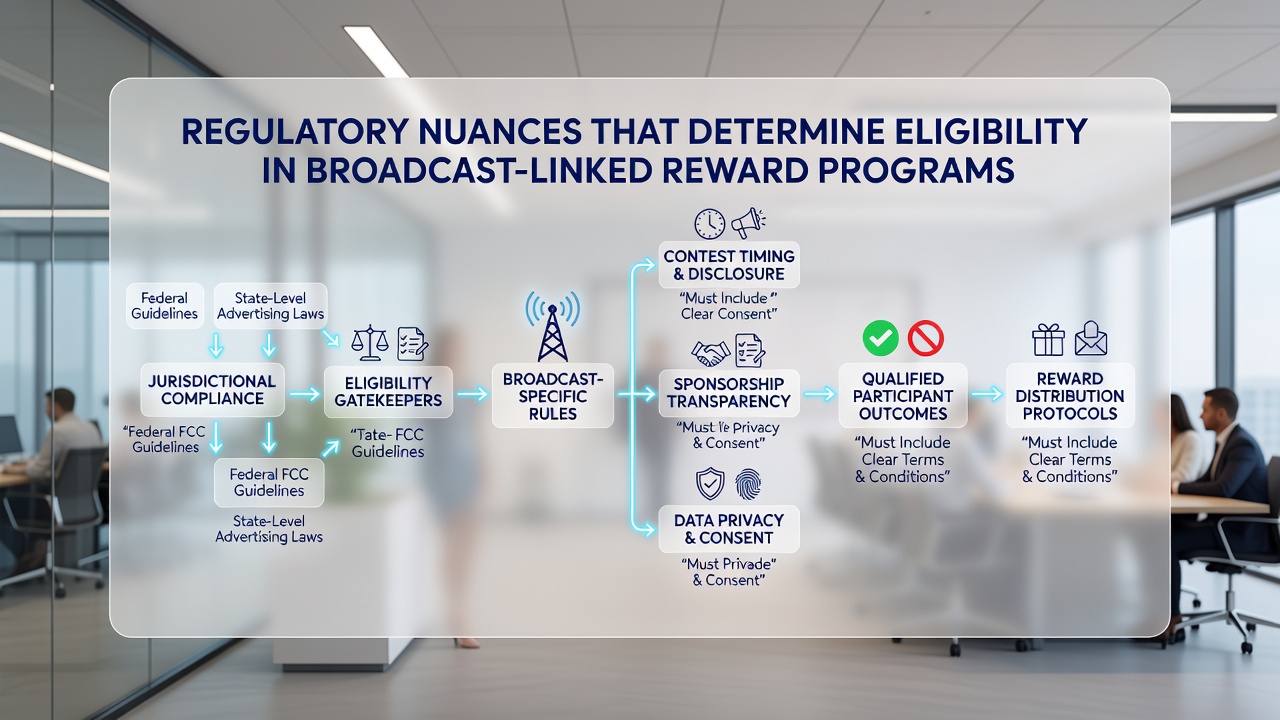 Legal review process for broadcast reward program compliance documents