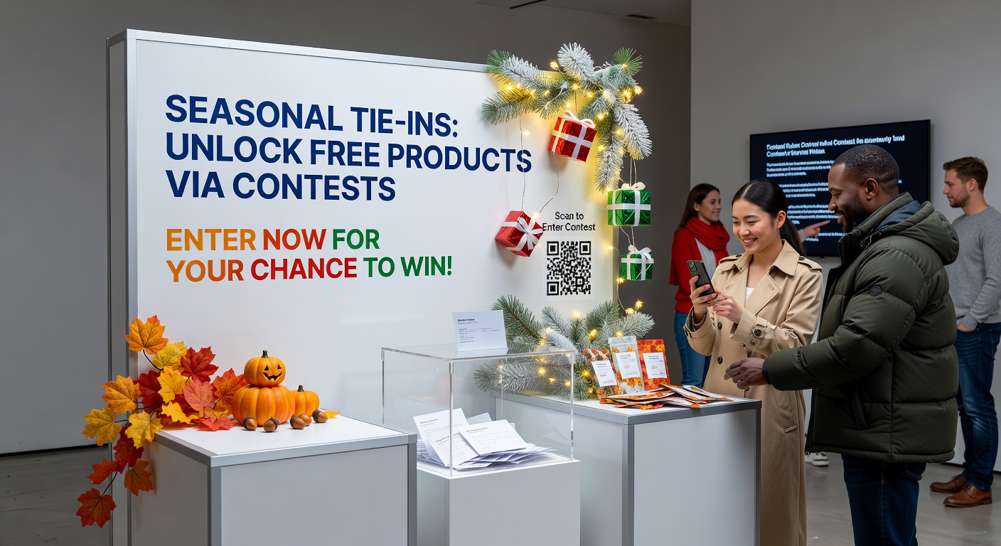 Seasonal advertising campaigns featuring product contests displayed on digital billboards during spring promotions