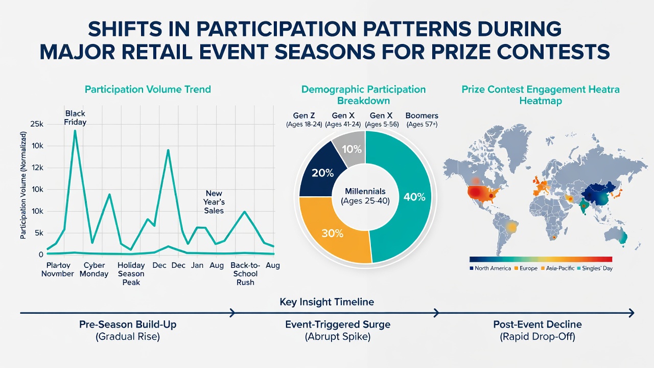 Chart illustrating seasonal fluctuations in contest participation across regions